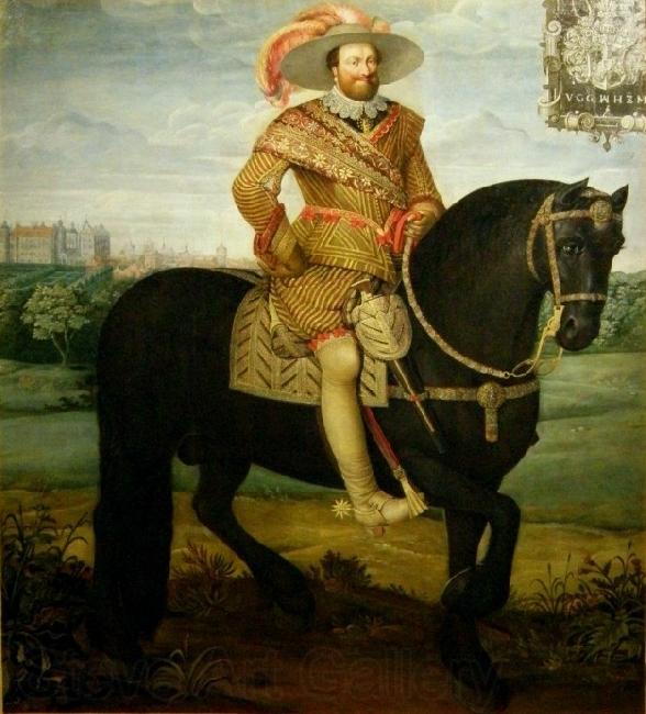 Daniel Orme Equestrian portrait of John Albert II Norge oil painting art